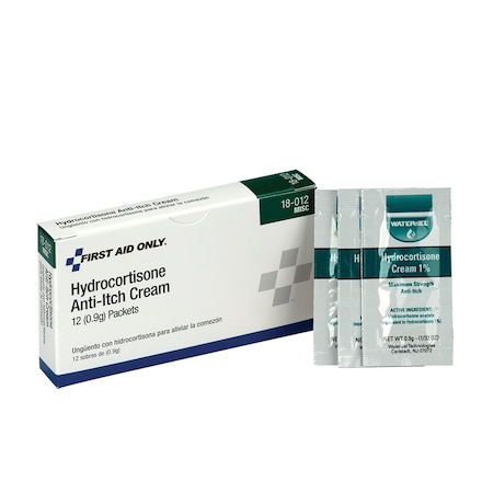 First Aid Only Hydrocortisone Cream Packets Box of 12 18-012-002